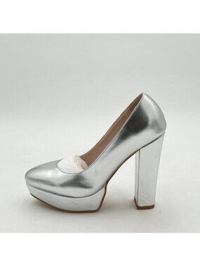 FOWT Women Trendy Round Toe Platform Pumps Chunky High Heel Slip On Ladies Daily